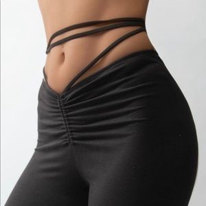 NWT wide leg lounge lace up pants